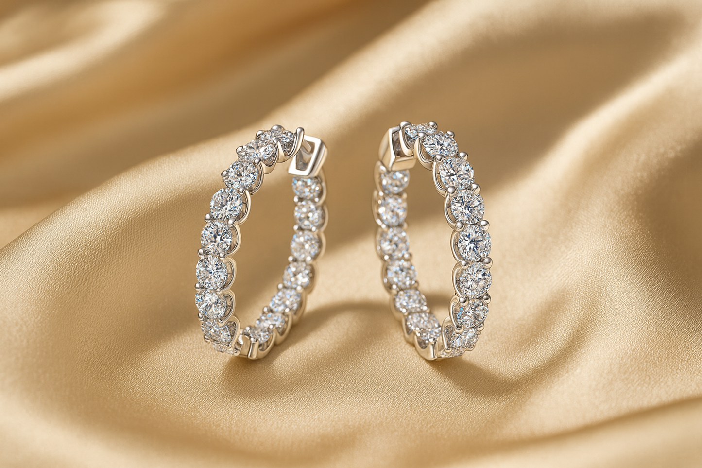 Moissanite Earring 925 Sterling Sliver Plated White Gold for Women - INNER LIGHT SHINE
