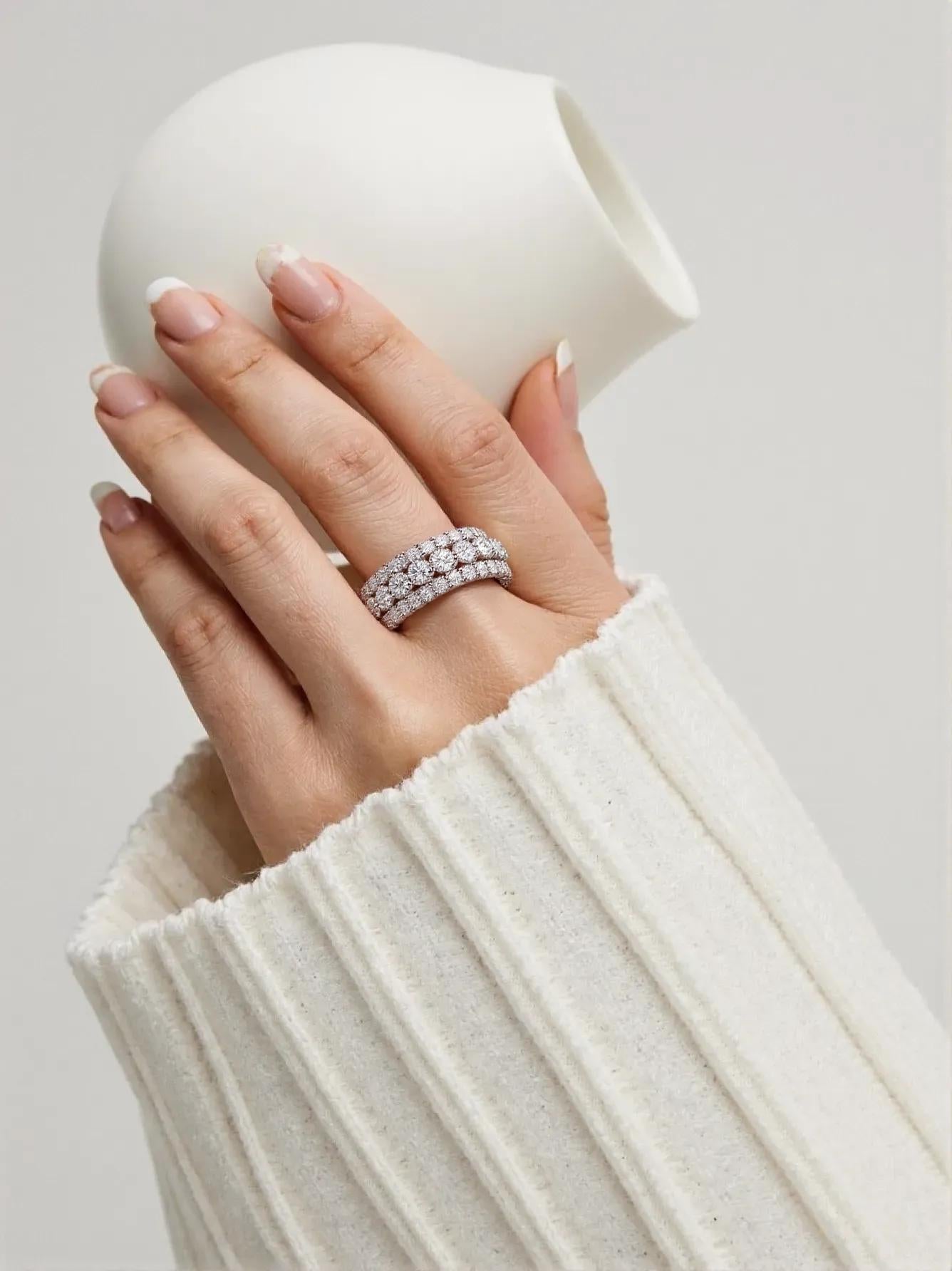 Moissanites 925 Sterling Silver Men&Women Ring - INNER LIGHT SHINE