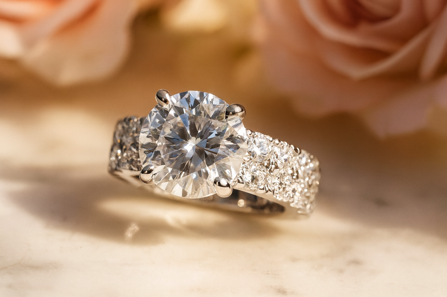 Wedding Bridal Moissanite Diamond Rings Set for Women - INNER LIGHT SHINE
