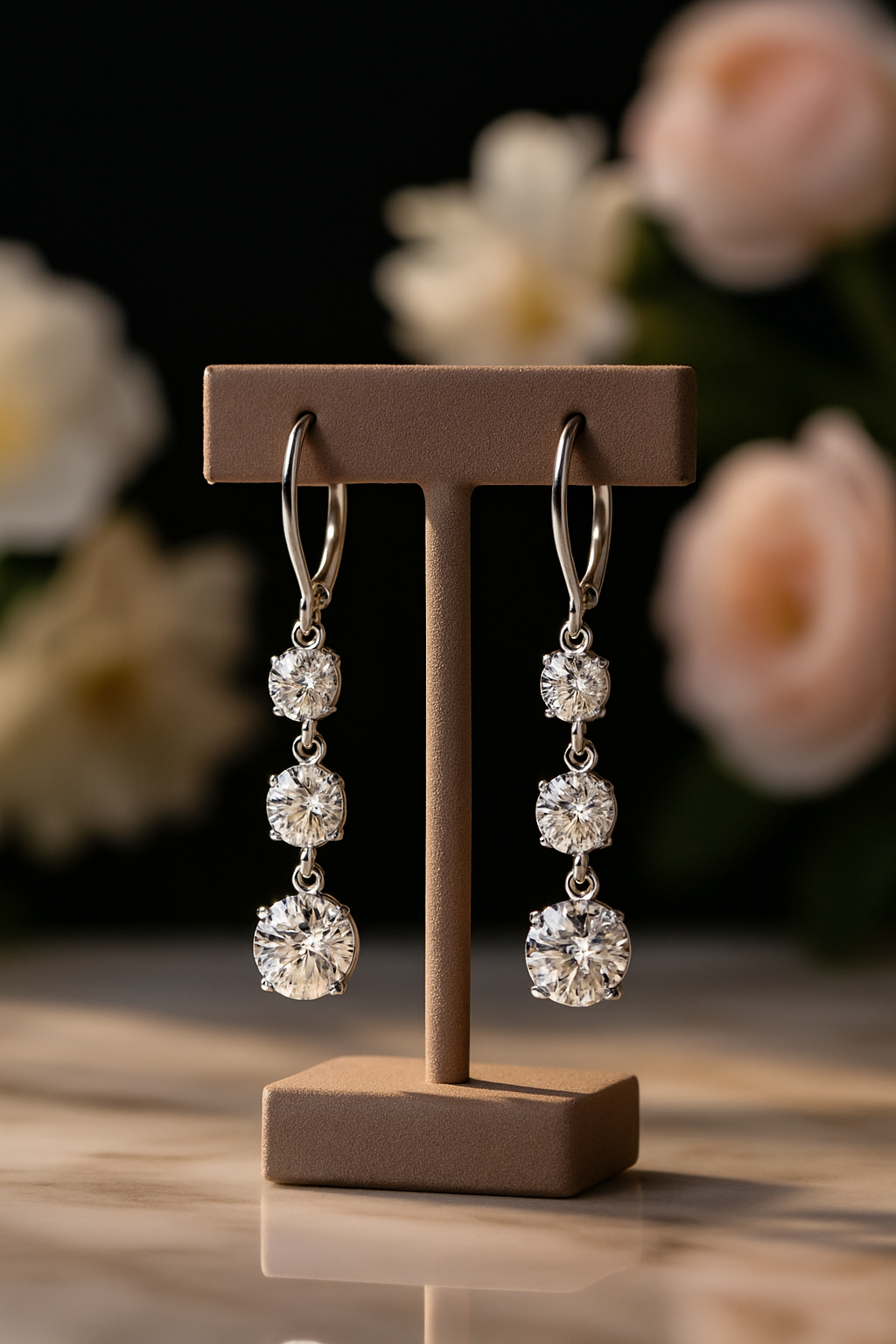 7-Carat Moissanite Dangle Earrings | Elegant 925 Silver Luxury Jewelry