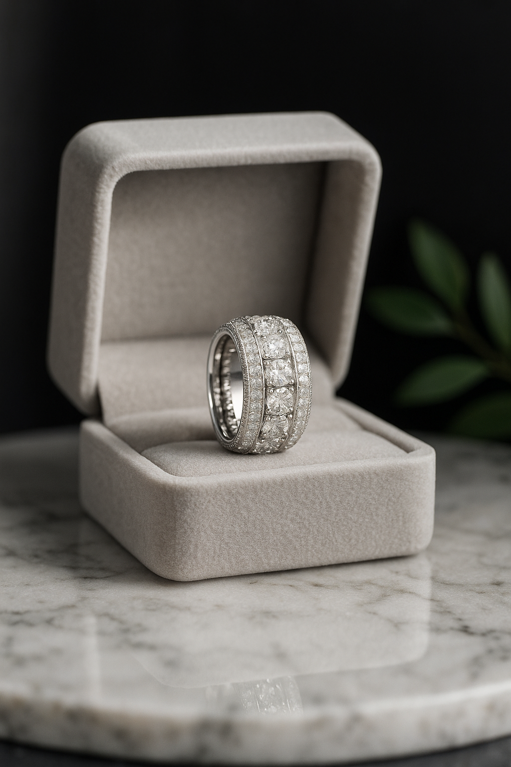 Moissanites 925 Sterling Silver Men&Women Ring - INNER LIGHT SHINE