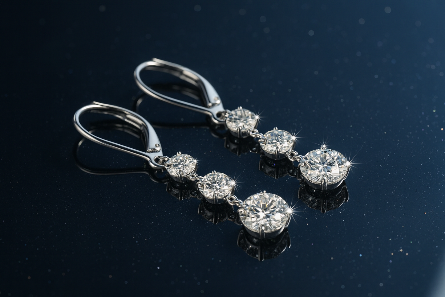 7-Carat Moissanite Dangle Earrings | Elegant 925 Silver Luxury Jewelry
