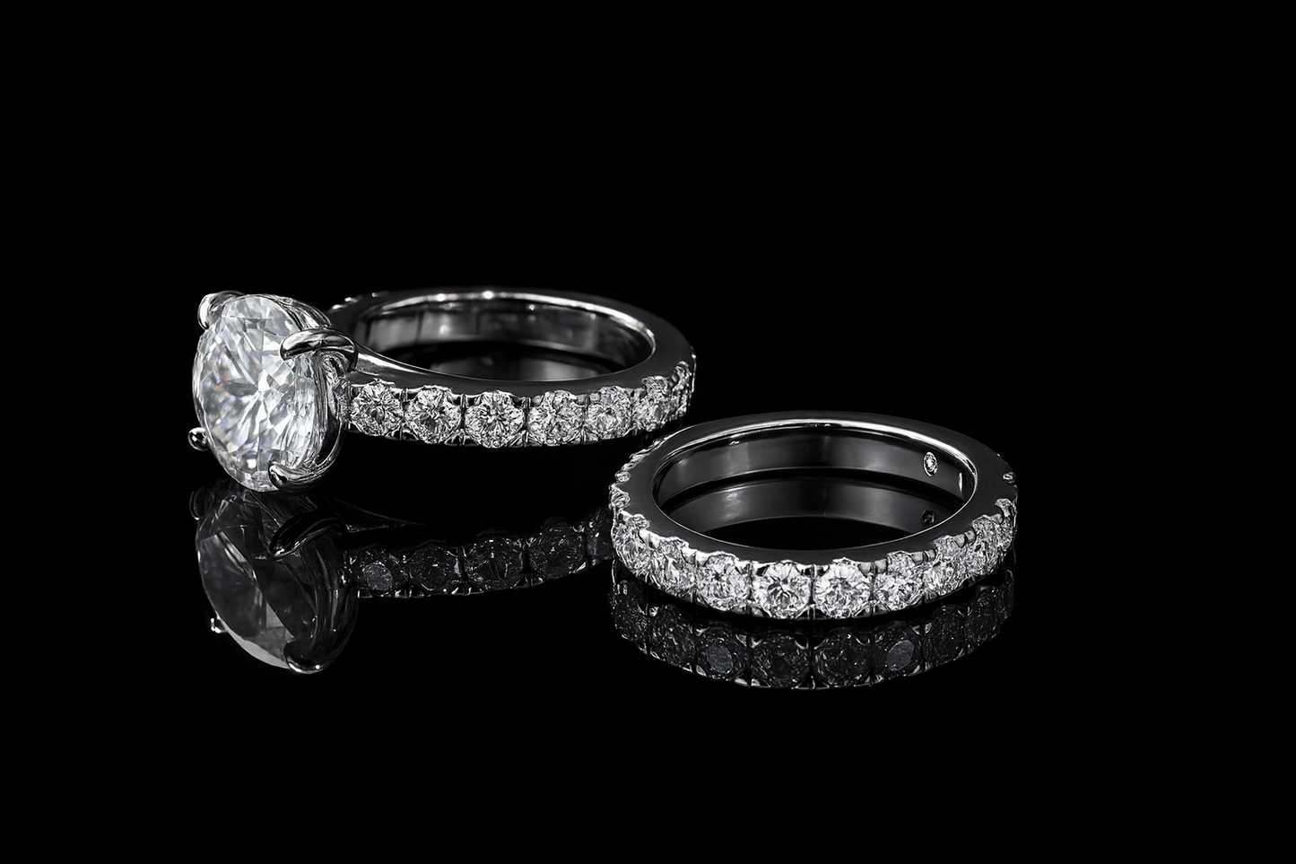 Wedding Bridal Moissanite Diamond Rings Set for Women - INNER LIGHT SHINE
