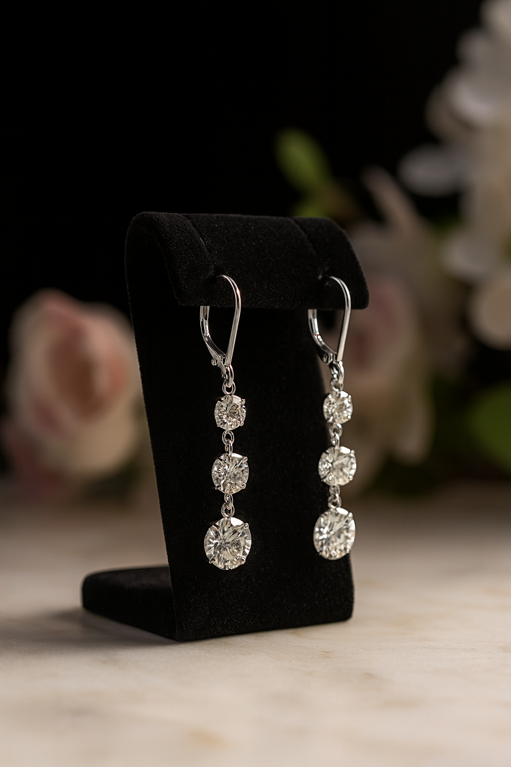 7-Carat Moissanite Dangle Earrings | Elegant 925 Silver Luxury Jewelry