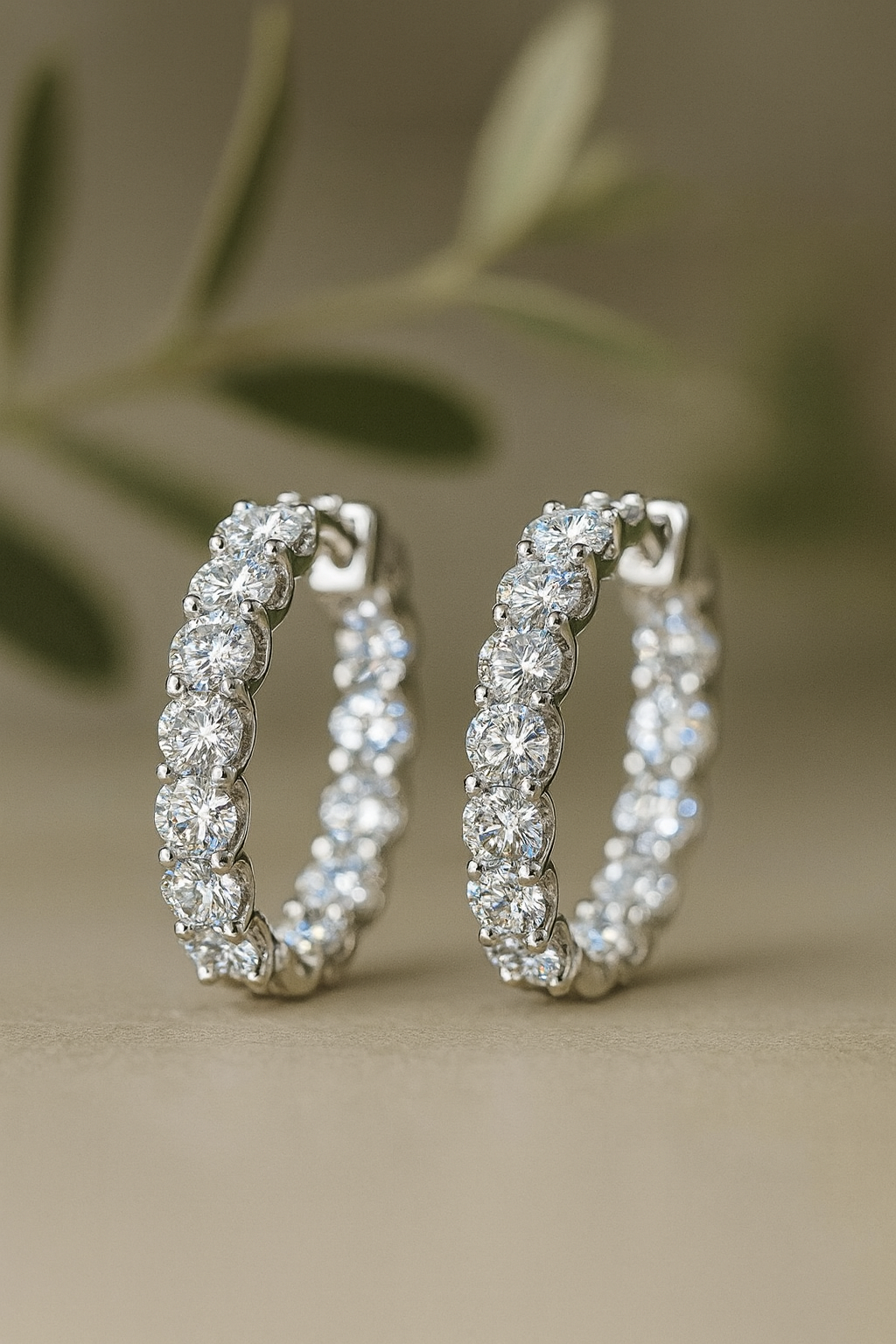 Moissanite Earring 925 Sterling Sliver Plated White Gold for Women - INNER LIGHT SHINE