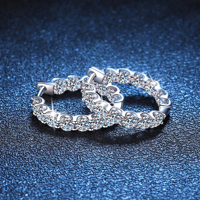 Moissanite Earring 925 Sterling Sliver Plated White Gold for Women - INNER LIGHT SHINE