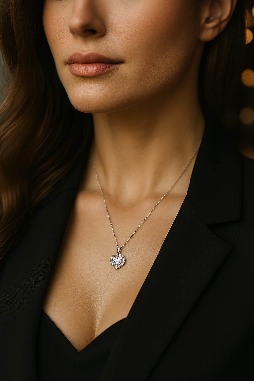 Heart Moissanite Pendant 925 Sterling Silver - INNER LIGHT SHINE