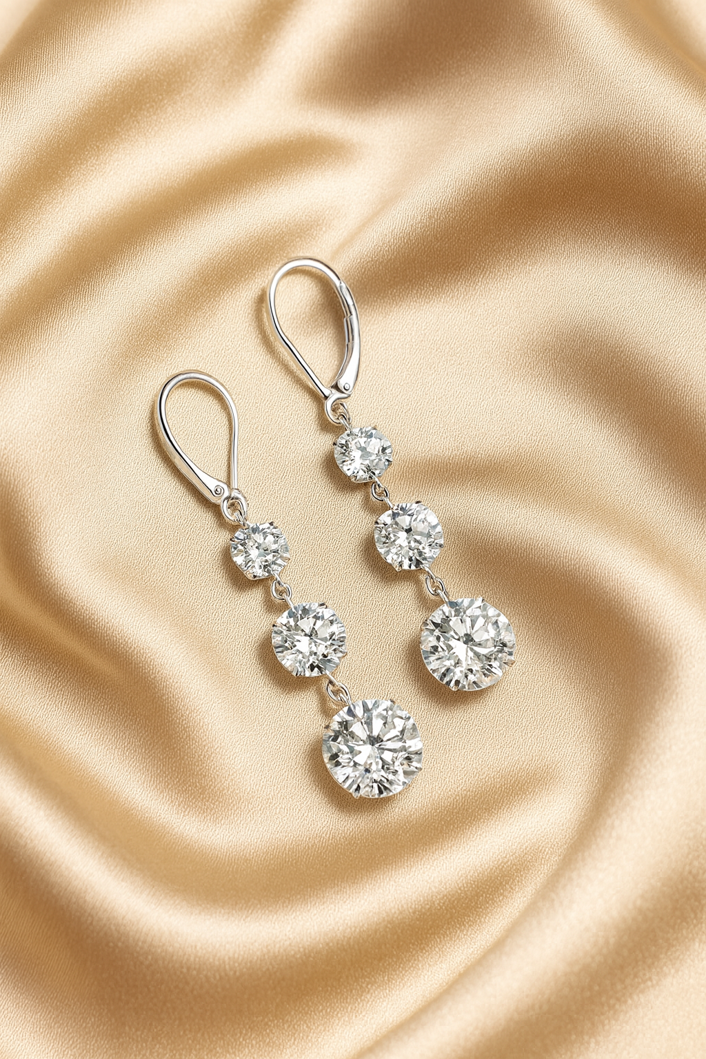 7-Carat Moissanite Dangle Earrings | Elegant 925 Silver Luxury Jewelry