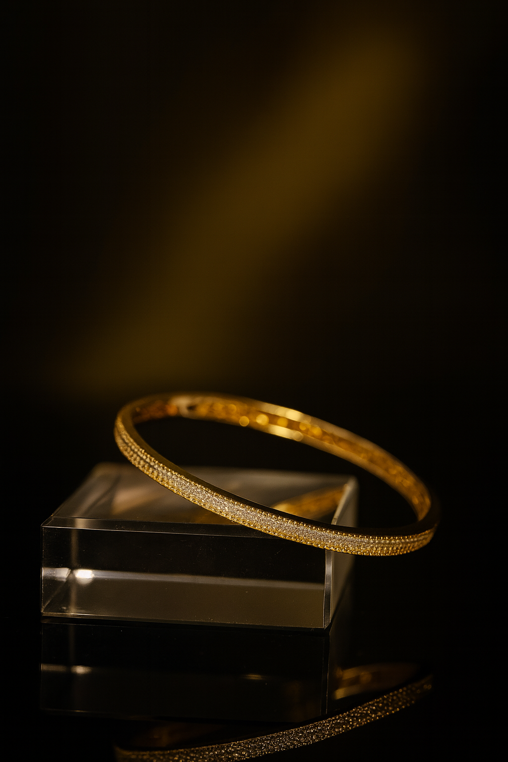 Luxury Moissanite Bangle Bracelet | 925 Sterling Silver & 18K Gold | Fine Jewelry for Women & Men - INNER LIGHT SHINE