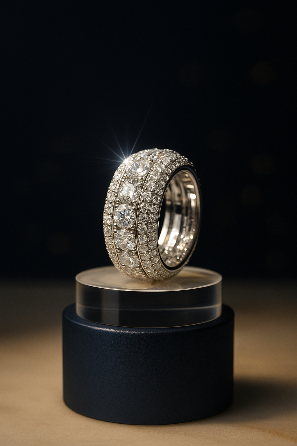 Moissanites 925 Sterling Silver Men&Women Ring - INNER LIGHT SHINE
