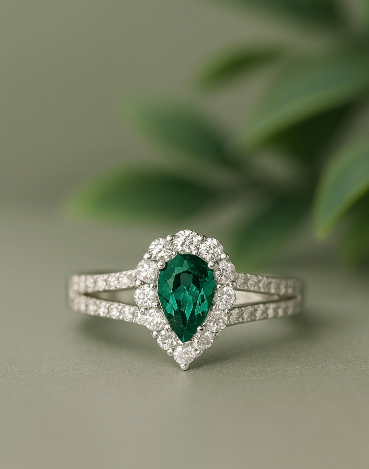Cultivated Emerald Color and Moissanite Rings for Women - INNER LIGHT SHINE