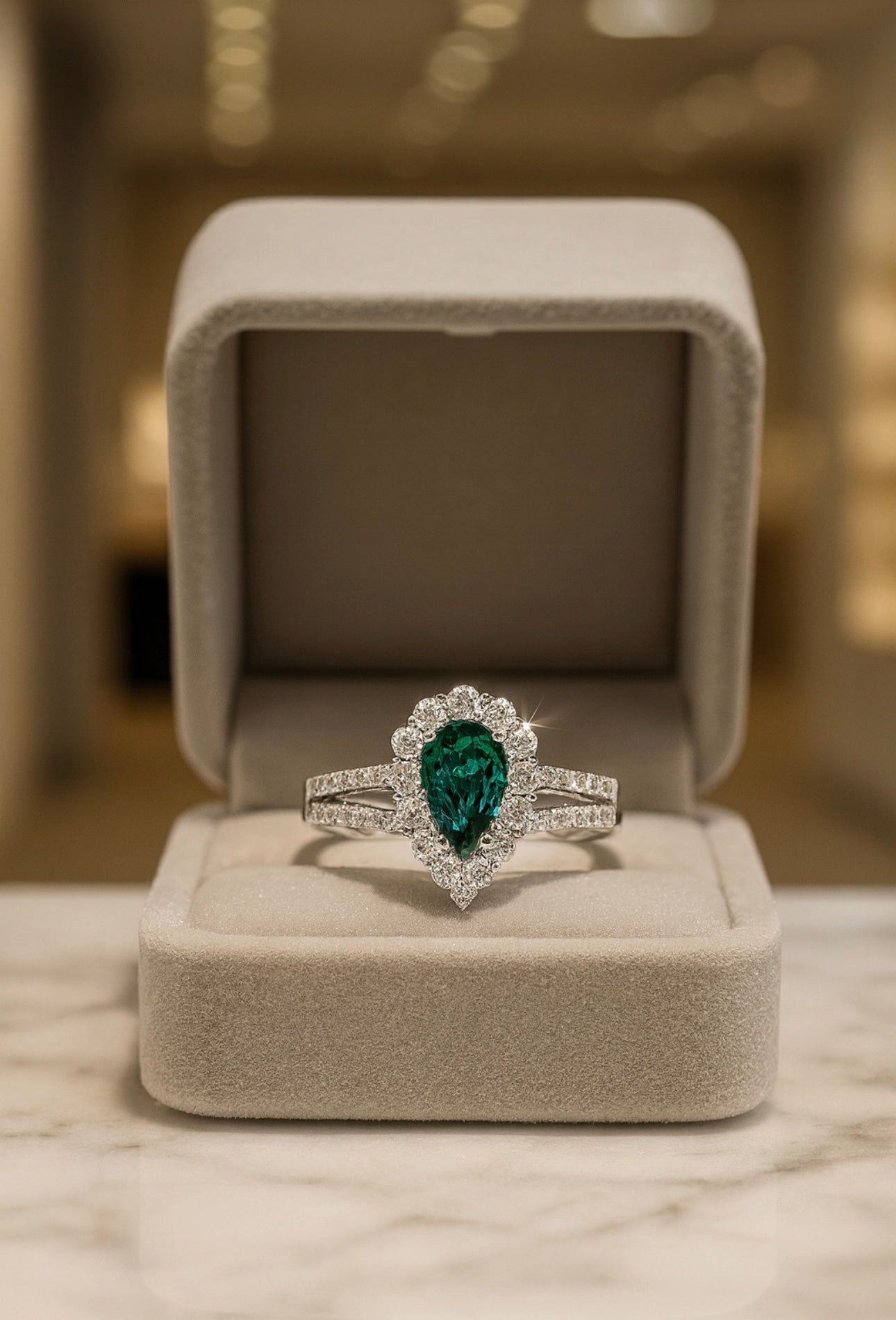Cultivated Emerald Color and Moissanite Rings for Women - INNER LIGHT SHINE