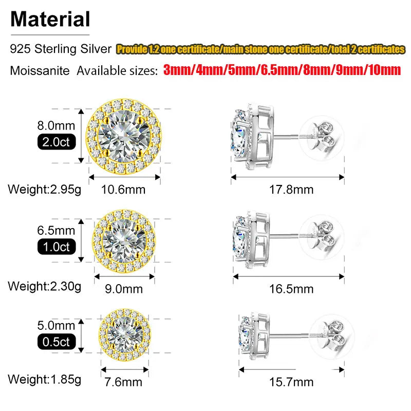 Moissanite Women Earrings - INNER LIGHT SHINE