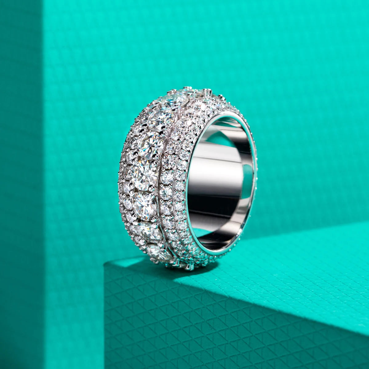 Moissanites 925 Sterling Silver Men&Women Ring - INNER LIGHT SHINE