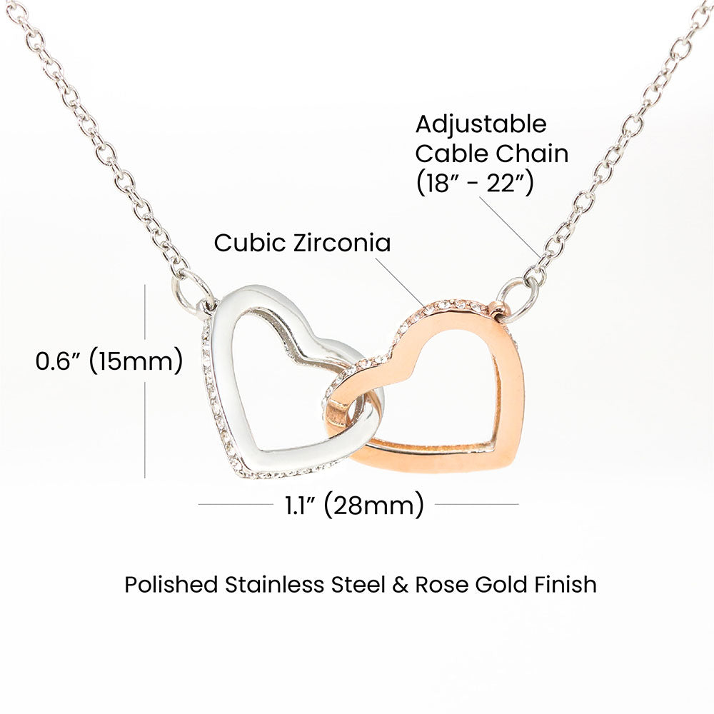 Interlocking Hearts Necklace - INNER LIGHT SHINE