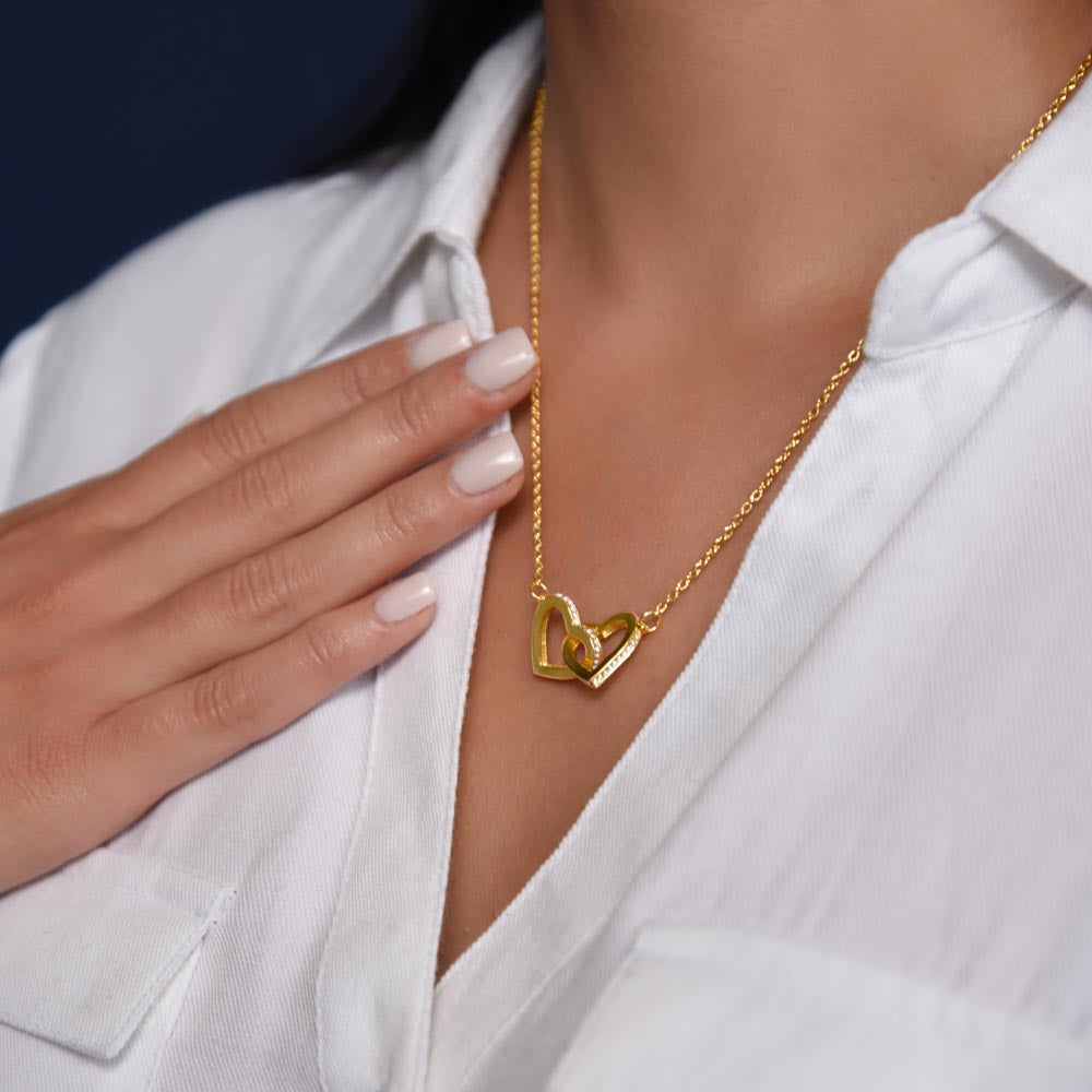 Interlocking Hearts Necklace - INNER LIGHT SHINE