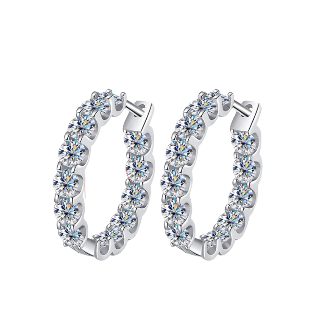 Moissanite Earring 925 Sterling Sliver Plated White Gold for Women - INNER LIGHT SHINE