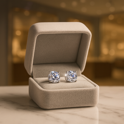 Moissanite Diamond 10k/14K Yellow Gold  Earrings Fine Jewelry - INNER LIGHT SHINE 