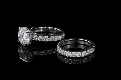 Wedding Bridal Moissanite Diamond Rings Set for Women - INNER LIGHT SHINE 