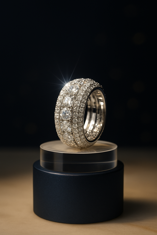 Moissanites 925 Sterling Silver Men&Women Ring