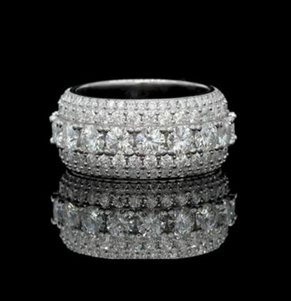 Moissanites 925 Sterling Silver Men&Women Ring - INNER LIGHT SHINE 