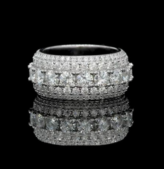 Moissanites 925 Sterling Silver Men&Women Ring - INNER LIGHT SHINE 