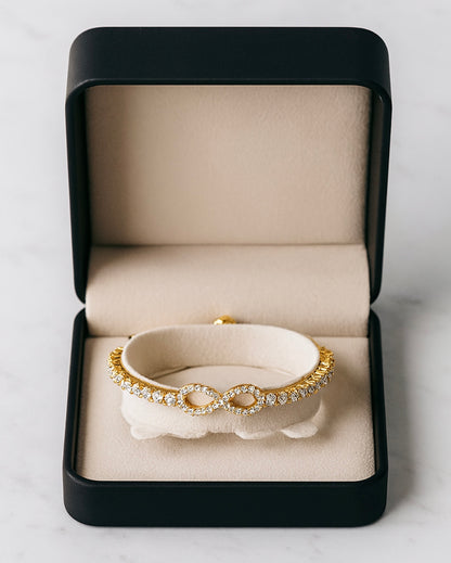Infinity Moissanite Tennis Bracelet – Elegant Gold & Silver Adjustable Luxury Gift | Inner Light Shine Jewelry - INNER LIGHT SHINE 