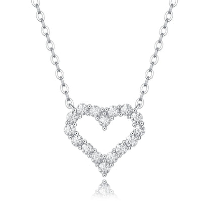 Luxury moissanite heart necklace by Inner Light Shine – elegant spiritual jewelry for women that reflects your soul.