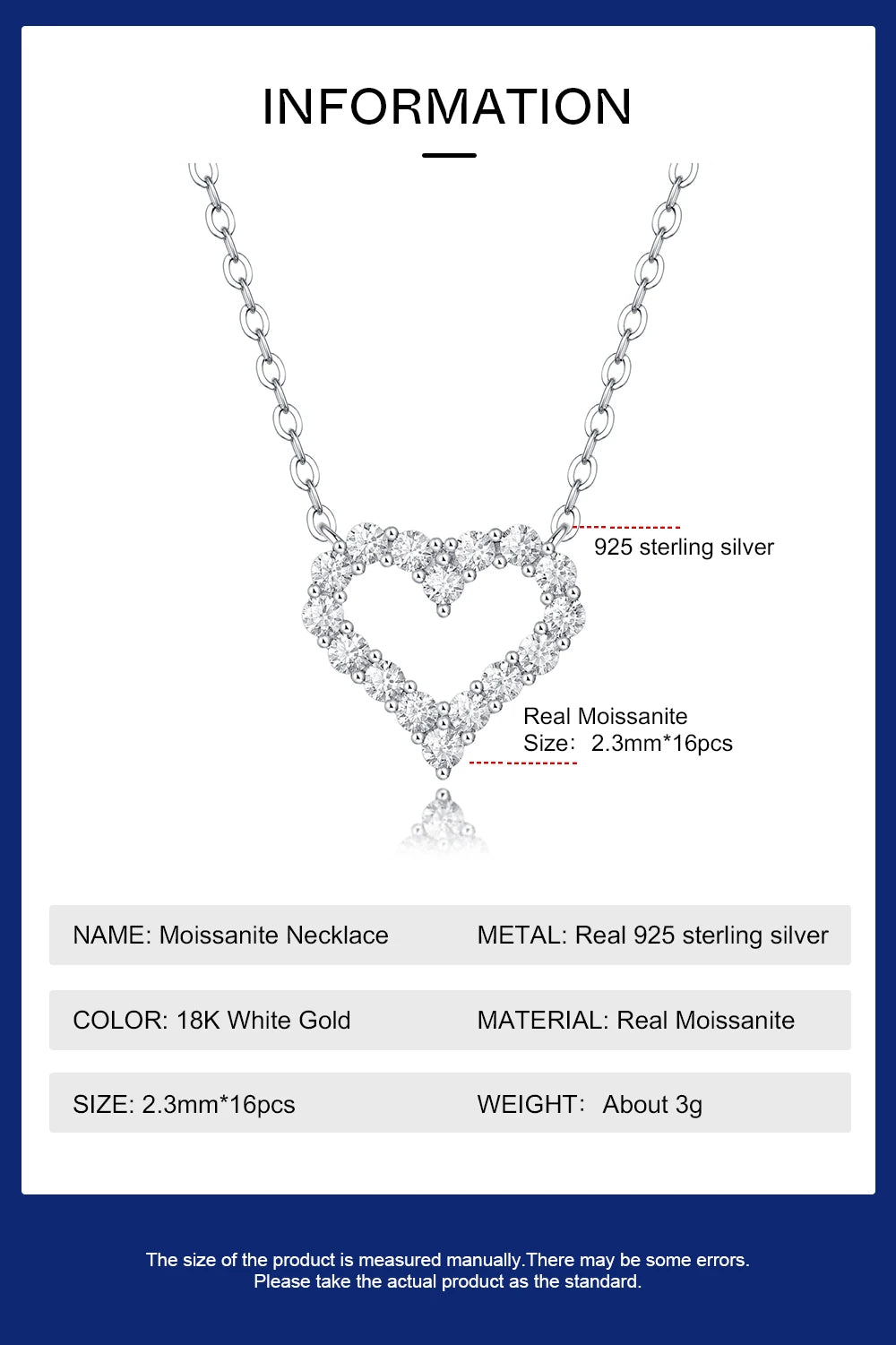 Luxury moissanite heart necklace by Inner Light Shine – elegant spiritual jewelry for women that reflects your soul.