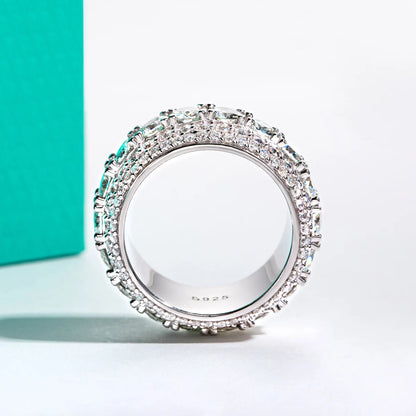 Moissanites 925 Sterling Silver Men&Women Ring - INNER LIGHT SHINE 