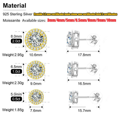 Moissanite Women Earrings - INNER LIGHT SHINE 