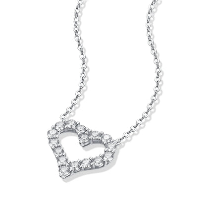 Luxury moissanite heart necklace by Inner Light Shine – elegant spiritual jewelry for women that reflects your soul.