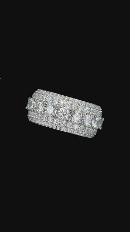 Moissanites 925 Sterling Silver Men&Women Ring