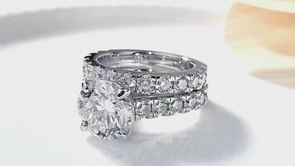 Wedding Bridal Moissanite Diamond Rings Set for Women