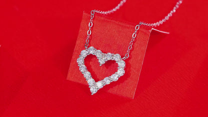 Luxury moissanite heart necklace by Inner Light Shine – elegant spiritual jewelry for women that reflects your soul.