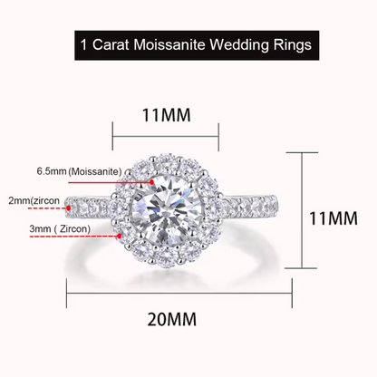Moissanite Rings For Women Wedding Bridal - INNER LIGHT SHINE 